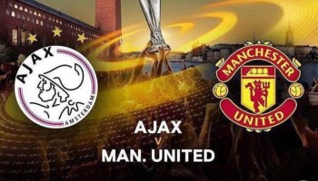 Ajax - Manchester United kijken in de kantine