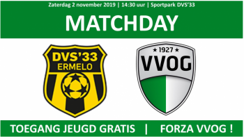 Derby DVS'33- VVOG GRATIS voor jeugdspelers