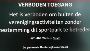 Betreden sportpark tijdens zomerstop