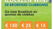 Sponsor de clubkas met de Broekhuis Clubbonus