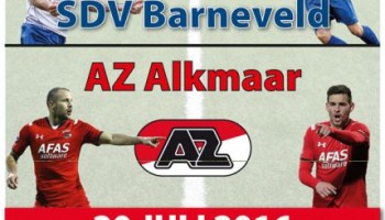 SDV Barneveld een oefenwedstrijd tegen AZ Alkmaar