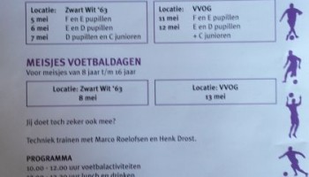 Doe je mee aan de MEI VAKANTIE VOETBALDAGEN 