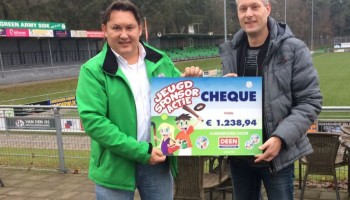 Ontvangst cheque Jeugdsponsor aktie 2016